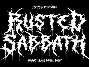 Rusted Sabbath | Black Metal Font Yazı Tipi