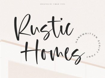 Rustic Homes - Handwritten Script Font Yazı Tipi