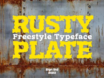 Rusty Plate Yazı Tipi