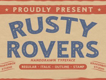 Rusty Rovers - Handdrawn Typeface Yazı Tipi