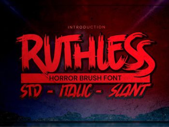 Ruthless - Horror brush Font Yazı Tipi