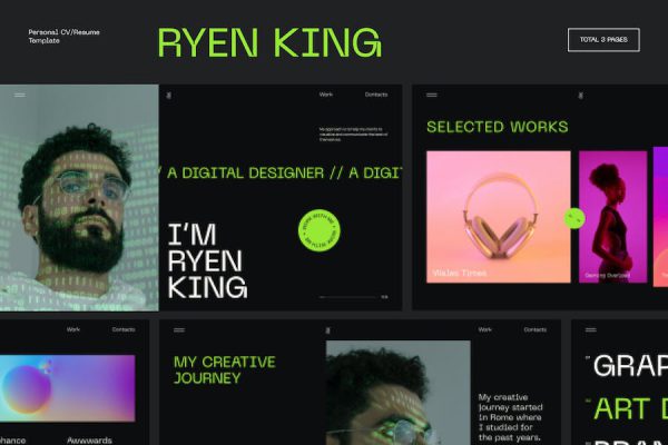 Ryen King - Personal CV/Resume WordPress Teması