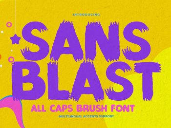 SANSBLAST - All Caps Brush Font Yazı Tipi