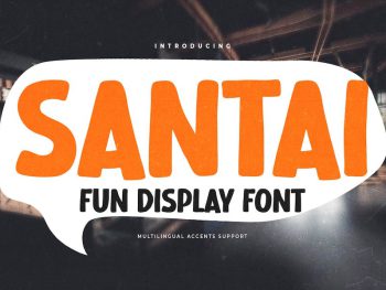 SANTAI - Fun Display Font Yazı Tipi