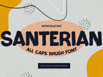 SANTERIAN - All Caps Brush Font Yazı Tipi