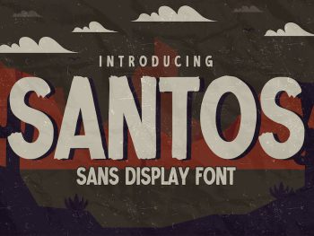 SANTOS - Sans Display Font Yazı Tipi