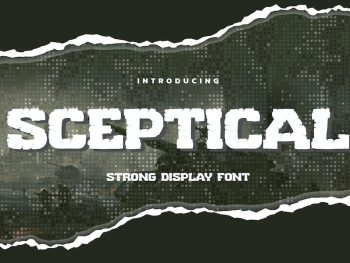 SCEPTICAL - Strong Display Font Yazı Tipi