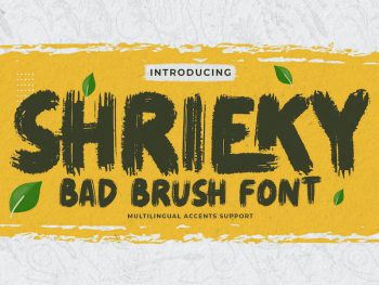 SHRIEKY - Bad Brush Font Yazı Tipi