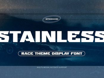 STAINLESS - Race Theme Display Font Yazı Tipi