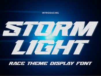 STORMLIGHT - Race Theme Display Font Yazı Tipi