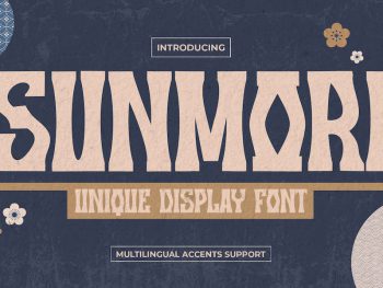 SUNMORI - Unique Display Font Yazı Tipi