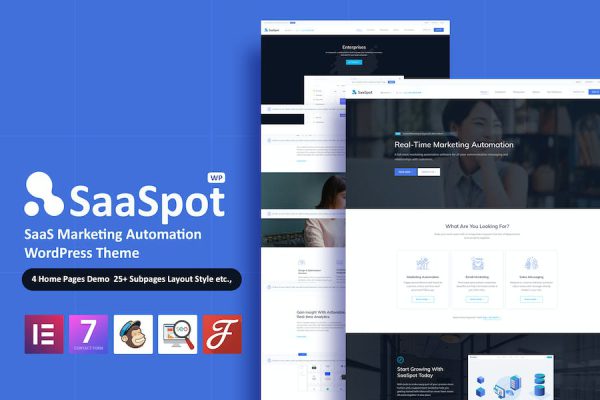 SaaSpot - SaaS Marketing Automation Theme WordPress Teması