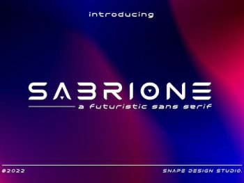 Sabrione – Futuristic Font Yazı Tipi