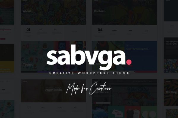 Sabvga - Modern & Creative Portfolio Theme WordPress Teması