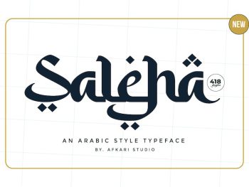 Saleha - An Arabic Style Typeface Yazı Tipi