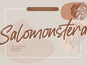 Salomonstera -Really Alternative Typeface Yazı Tipi