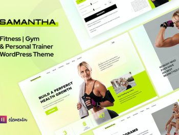 Samantha - Fitness & Gym Elementor WordPress Teması