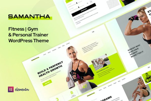 Samantha - Fitness & Gym Elementor WordPress Teması