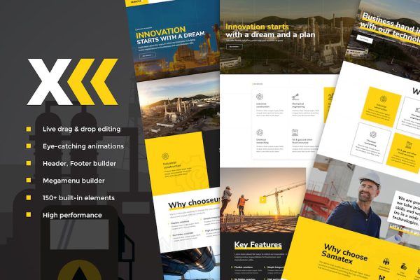 Samatex - Industrial + Woocommerce WordPress Teması