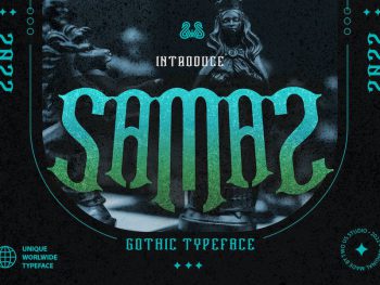 Samaz - Gothic Vintage Typeface Yazı Tipi