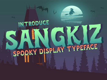 Sangkiz - Spooky Display Typeface Yazı Tipi