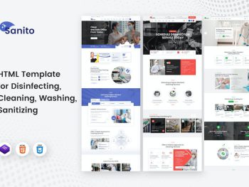 Sanito - Sanitizing and Cleaning HTML Template Yazı Tipi
