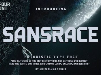 Sansrace - A Futuristic Typeface Yazı Tipi