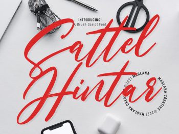 Sattel Hintar Brush Script Font Yazı Tipi