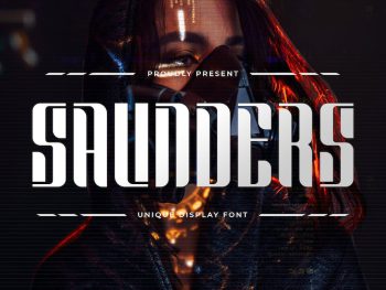 Saunders - Unique Display Font Yazı Tipi