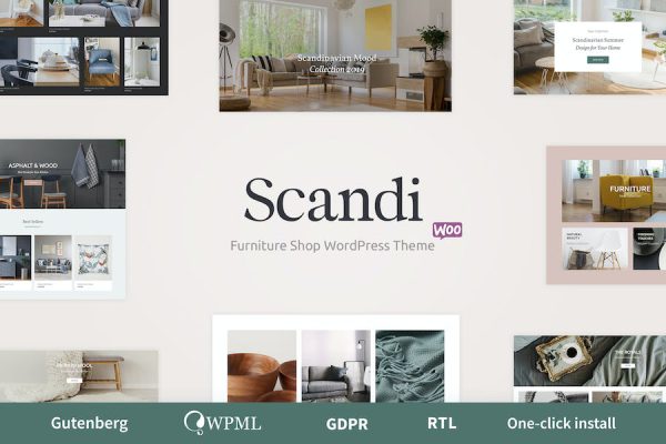 Scandi - Decor & Furniture Shop WooCommerce Theme WordPress Teması