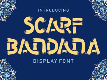 Scarf Bandana - Display Font Yazı Tipi