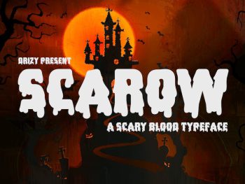 Scarow - Blood Dripping Fonts Yazı Tipi