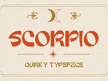 Scorpio - Quirky Astrology Typeface Yazı Tipi