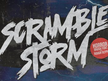 Scramble Storm - Horror brush Font Yazı Tipi