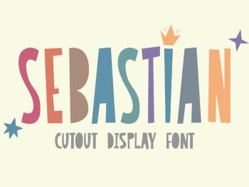 Sebastian - Cutout Typeface Yazı Tipi