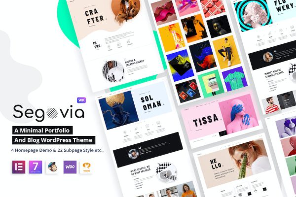 Segovia - A Minimal Portfolio And Blog Theme WordPress Teması