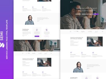 Semi - Service Landing Page HTML Template Yazı Tipi