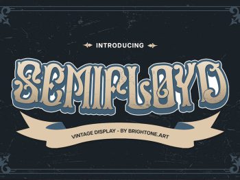 Semifloyd - Vintage Display Font Yazı Tipi