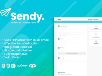 Sendy | Advanced Contact Form with File Uploader Yazı Tipi