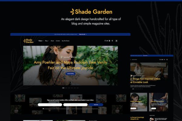 Shade Garden Blog - Creative Blog WordPress Teması