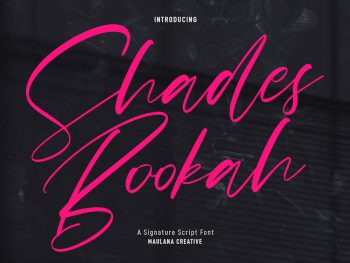 Shades Bookah Script Font Yazı Tipi