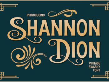 Shannon Dion - Vintage Ornamental Fonts Yazı Tipi