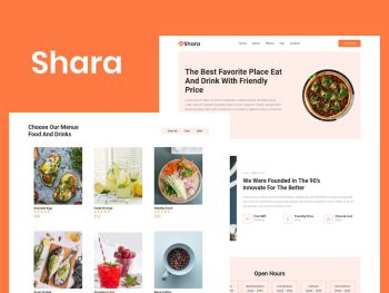 Shara - Food & Drink Landing Page Template Yazı Tipi