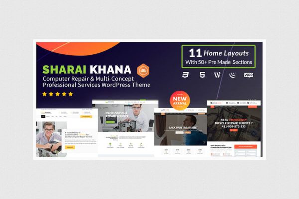 Sharai Khana - Computer Repair WordPress Teması