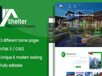 Shelter - Real Estate Template Yazı Tipi