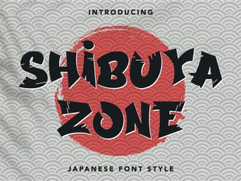 Shibuya Zone - Japanese Font Style Yazı Tipi