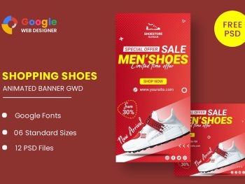 Shoes Ads Animated Banner Google Web Designer Yazı Tipi