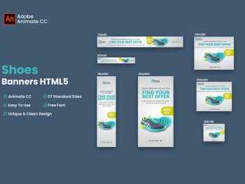 Shoes | E-Commerce HTML5 Banners - Animate CC Yazı Tipi