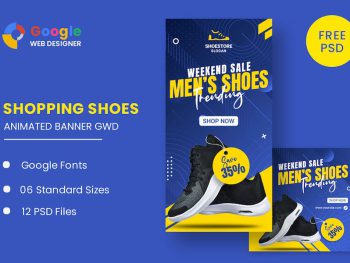 Shoes Fashion Product HTML5 Banner Ads GWD Yazı Tipi