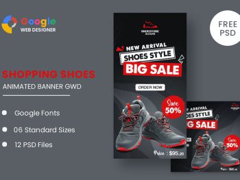 Shoes Products HTML5 Banner Ads GWD Yazı Tipi